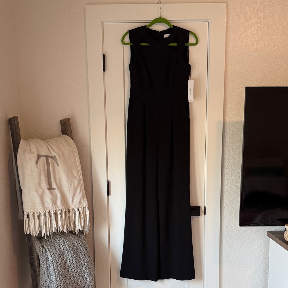 Calvin Klein Black Sleeveless Jumpsuit